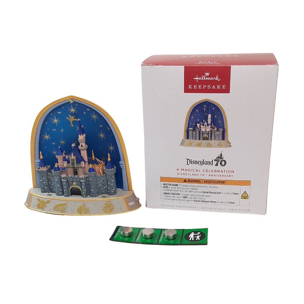 Disneyland 70th Anniversary Ornament Disney Parks Sleeping Beauty Castle Musical
